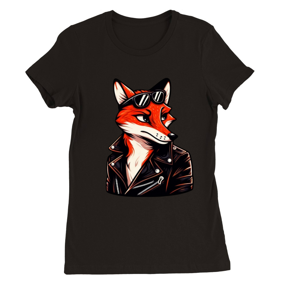 Cool Fox - Vintage Animal Premium Womens Crewneck T-shirt