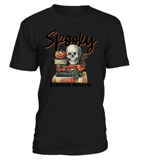 Spooky Reading Season - Vintage Halloween - Skull T-Shirt Unisex