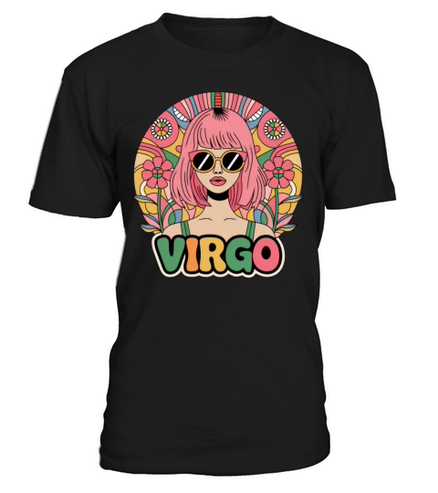 Stylish Retro Virgo Woman Zodiac Sign Colorful T-Shirt Unisex