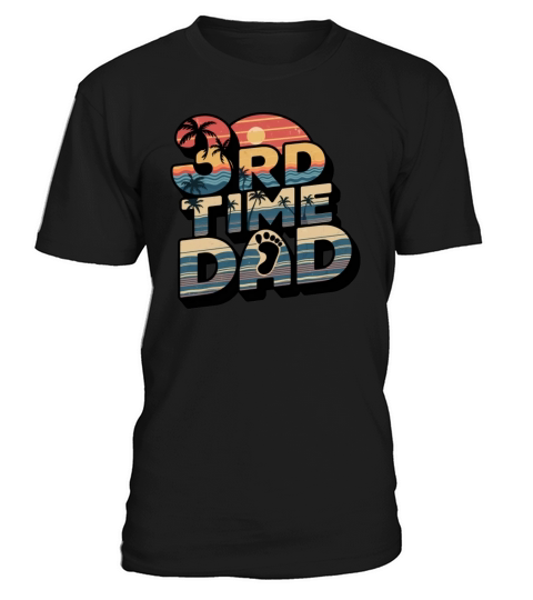 Vintage Retro Sunset 3rd Third Time Dad est 2024 T-Shirt Unisex