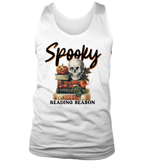 Spooky Reading Season - Vintage Halloween - Skull Tank Top Unisex
