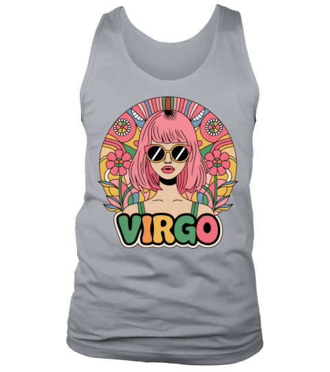 Stylish Retro Virgo Woman Zodiac Sign Colorful Tank Top Unisex