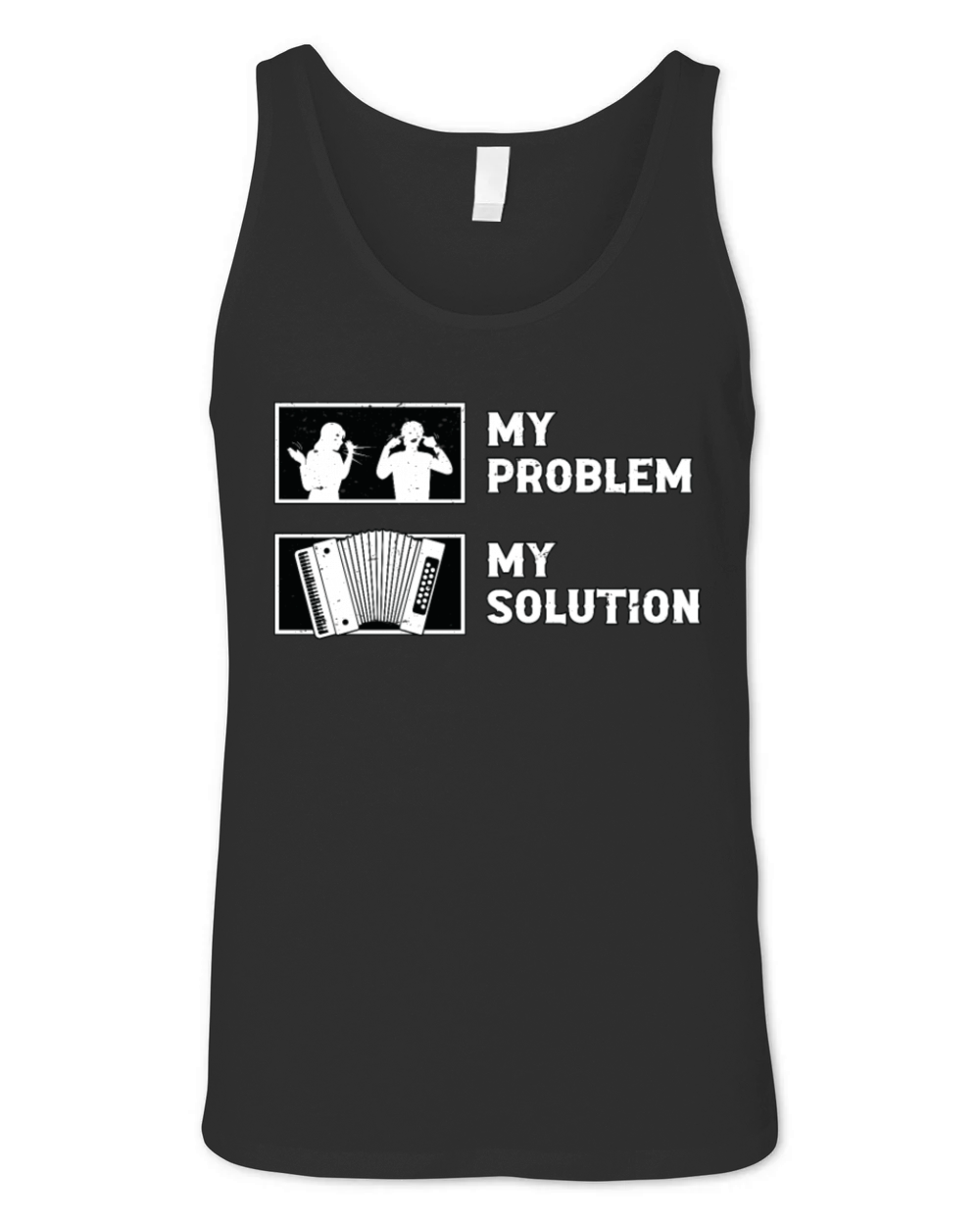 Accordion Player My Problem My Pictogram Dad Mom Unisex Jersey Tank