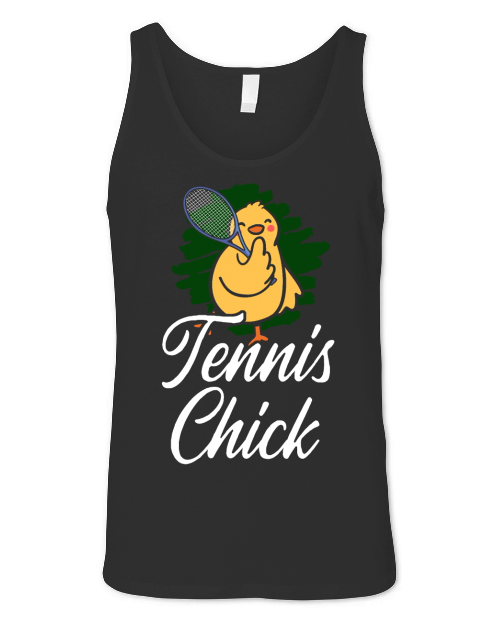 Funny Tennis Player Racket Chicken Unisex Jersey Tank