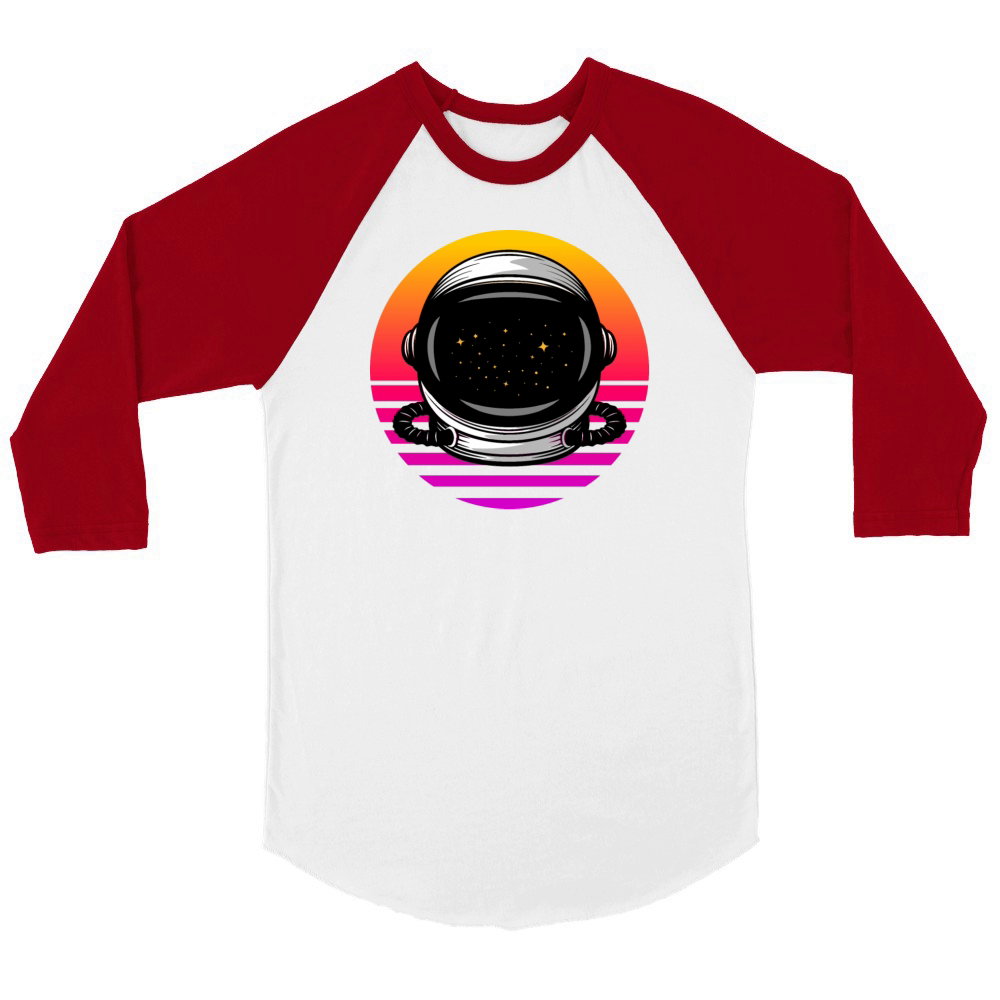 Astronaut Stargazers Space Lover Retro Vintage Unisex ¾ sleeve Raglan T-shirt