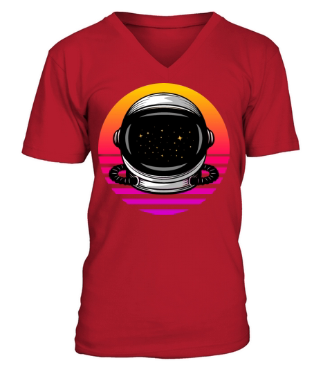 Astronaut Stargazers Space Lover Retro Vintage V-Neck T-shirt