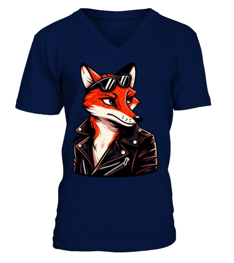 Cool Fox - Vintage Animal V-Neck T-shirt