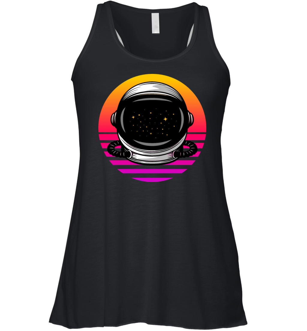 Astronaut Stargazers Space Lover Retro Vintage Women's Flowy Tank Top