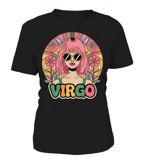 Stylish Retro Virgo Woman Zodiac Sign Colorful Women's T-Shirt
