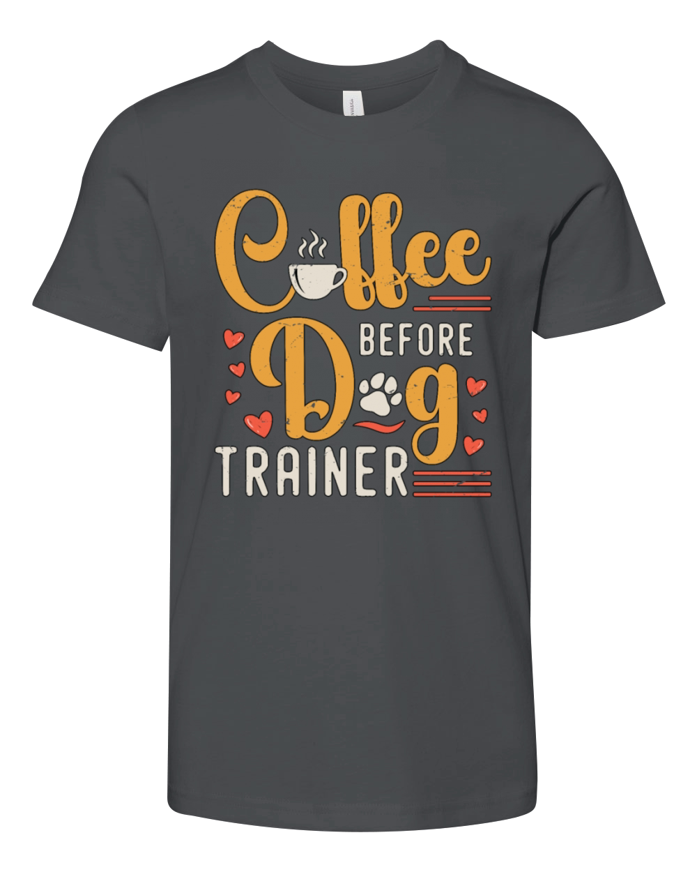 Dog Trainer Coffee Before Dog Sport Coffee Lover Youth Unisex Jersey Tee