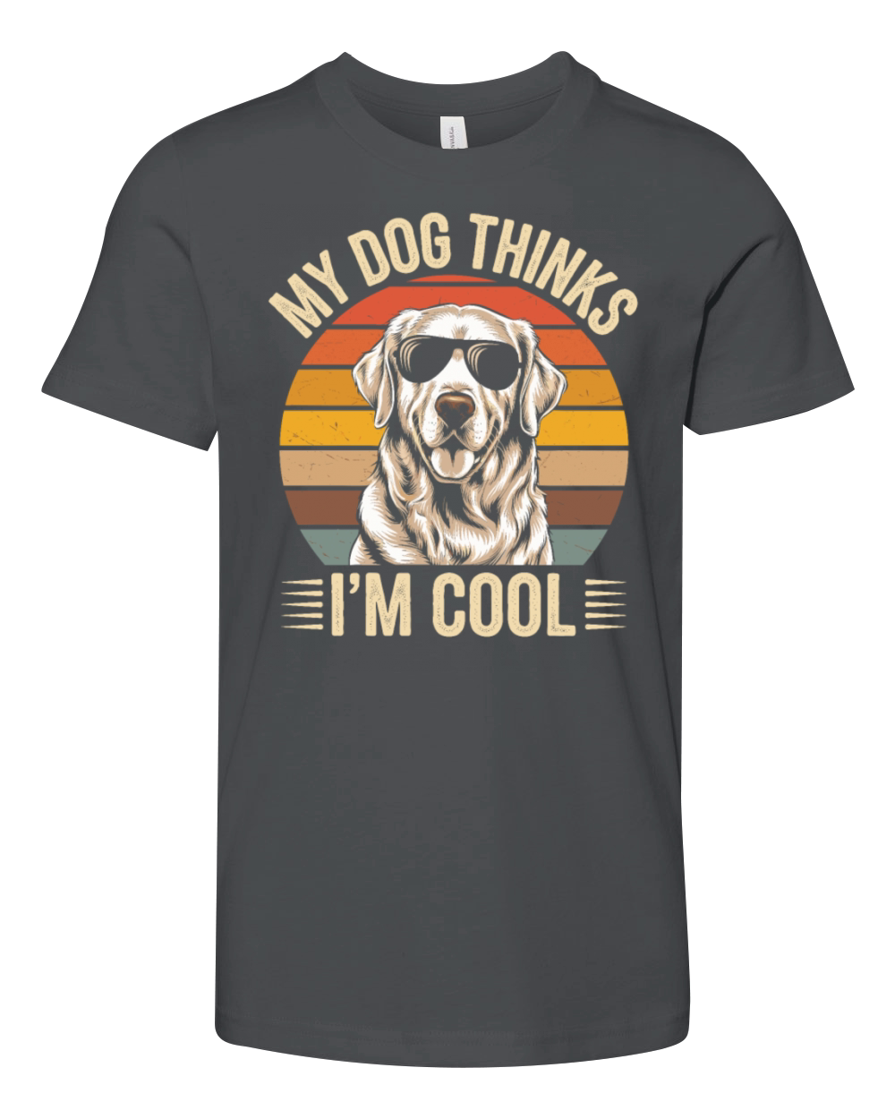 Golden Retriever My Dog Thinks Im Cool Youth Unisex Jersey Tee