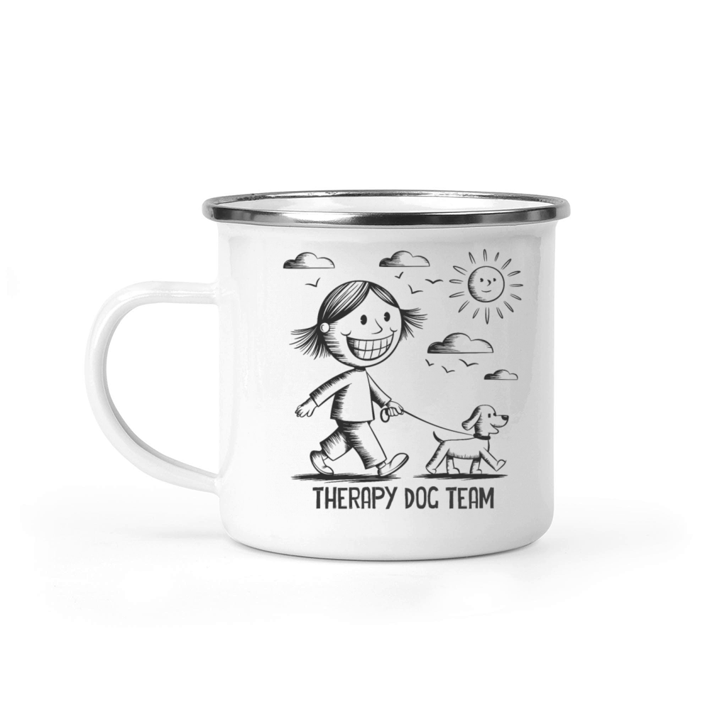 Therapy Dog Team Saying Quote Camping Mug