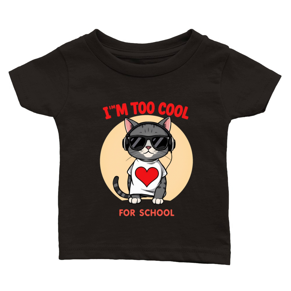 I m Too Cool for School Classic Baby Crewneck T-shirt