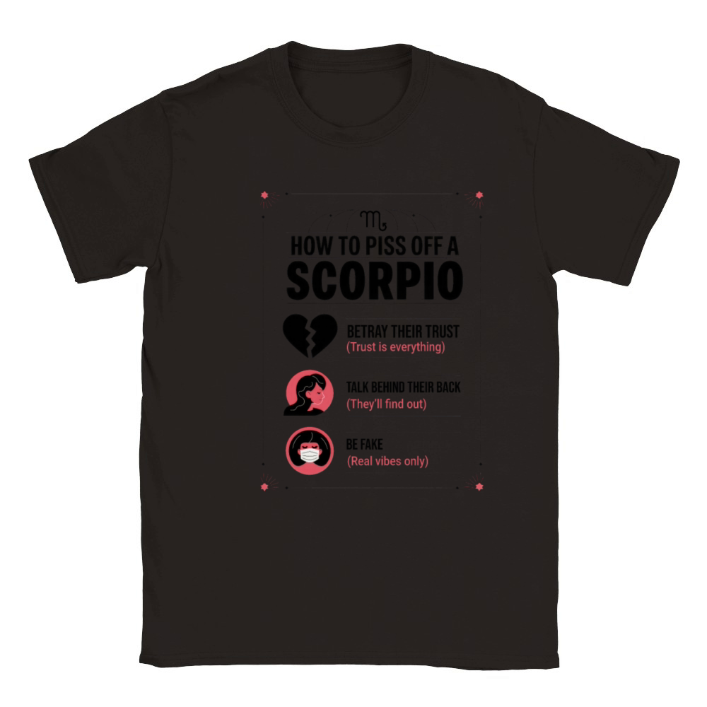 How to Piss Off a Scorpio Funny Scorpio Guide Classic Kids Crewneck T-shirt