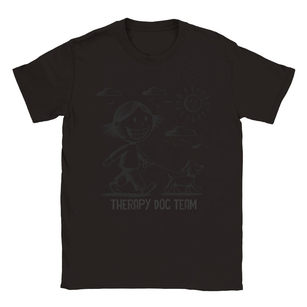 Therapy Dog Team Saying Quote Classic Kids Crewneck T-shirt