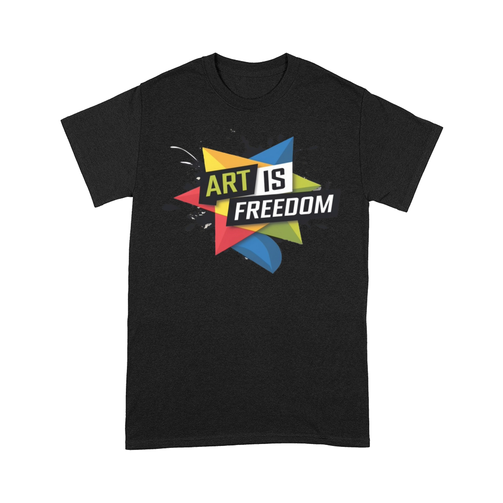 Bold "Art is Freedom" Creative Expression Design Comfort T-shirt