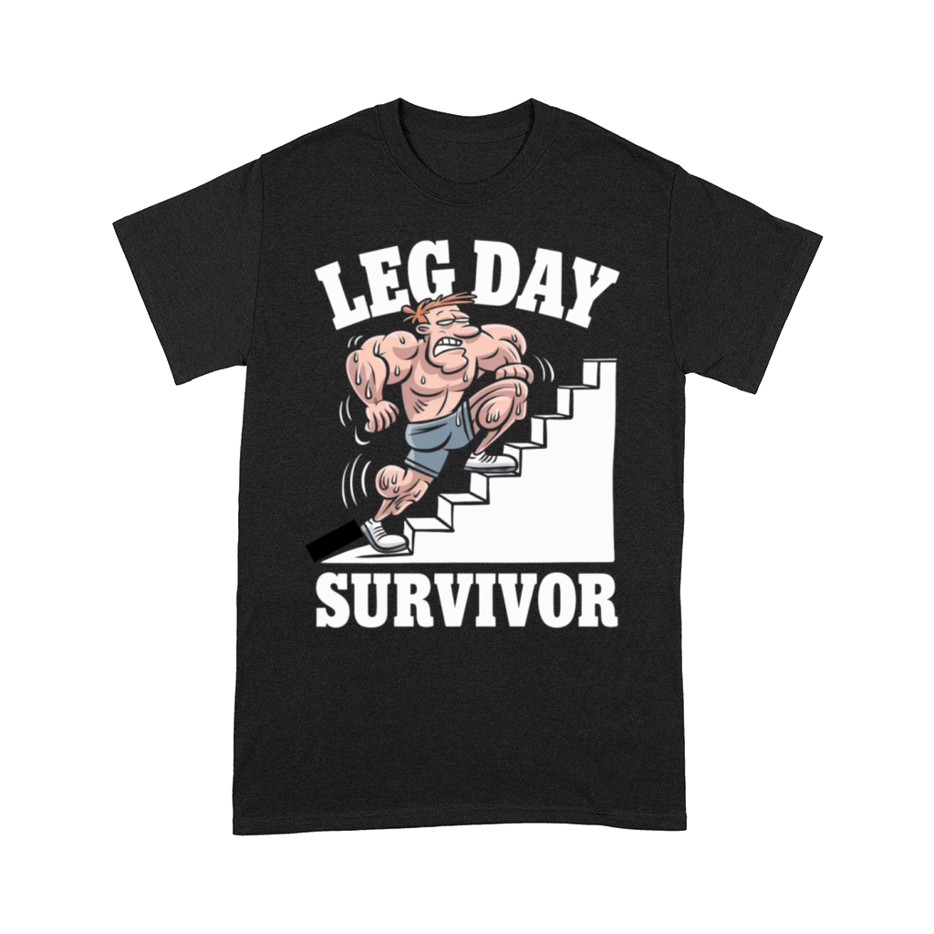 Leg Day Survivor - Funny Gym Shirt Comfort T-shirt