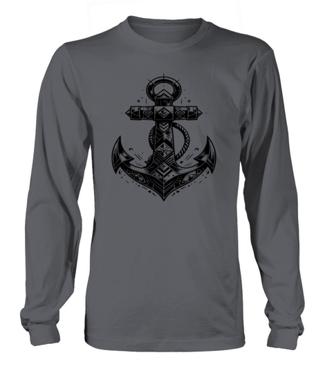 Unusual Anchor Elegant Tattoo Sketch Style Long sleeved Unisex