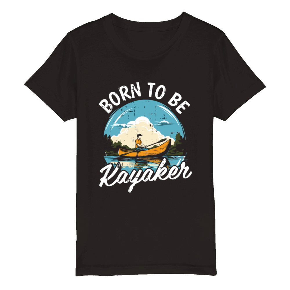 Born to Be a Kayaker Organic Kids Crewneck T-shirt