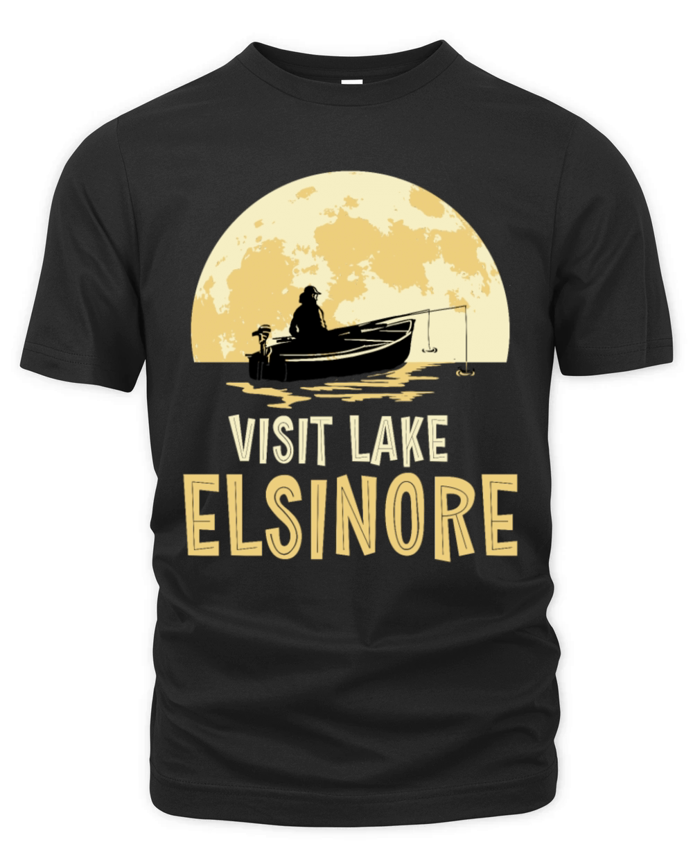 California VISIT LAKE ELSINORE Fishing Fisherman Organic Unisex T-shirt