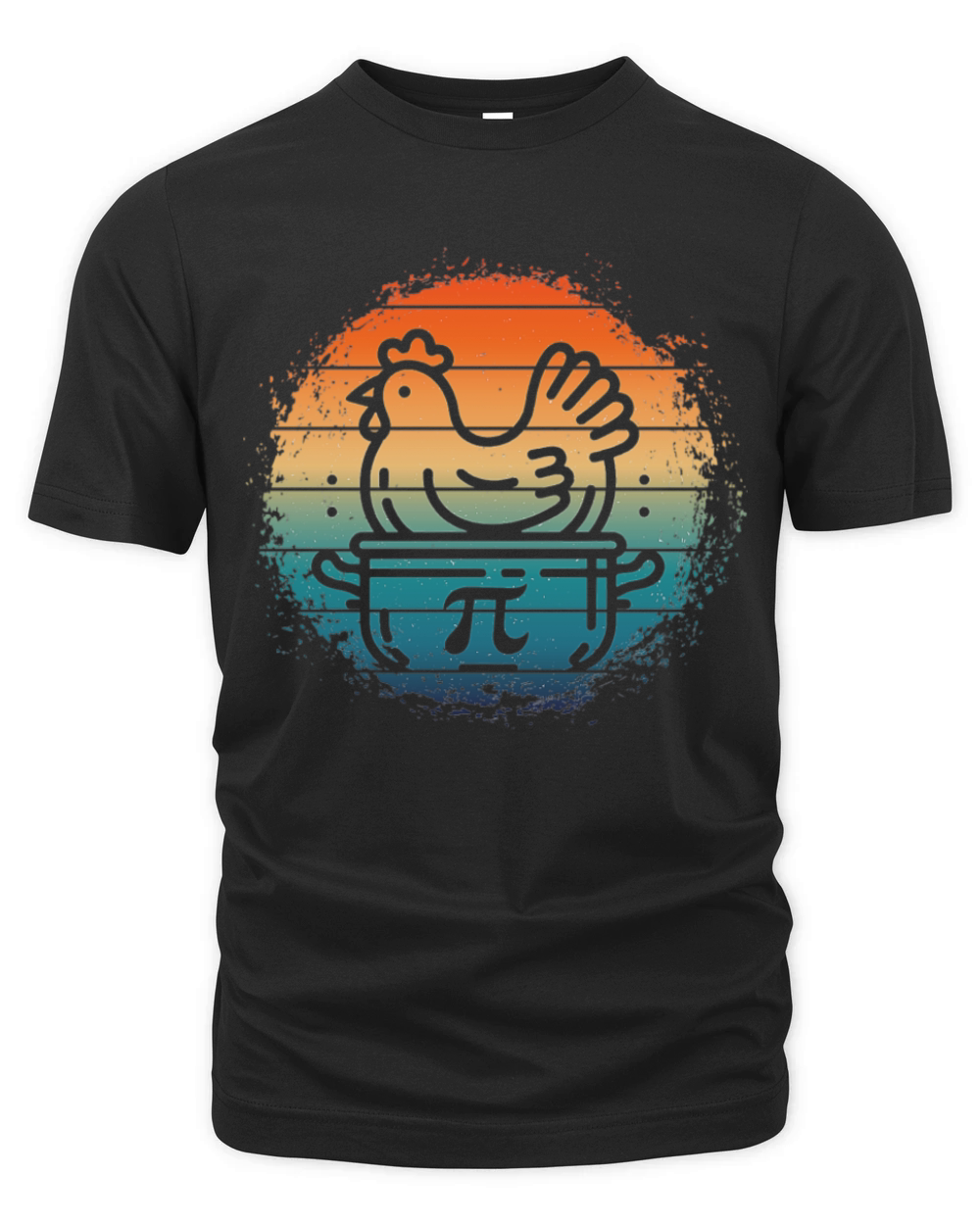 Vintage Chicken Pot Pie Happy Math Pi Geometry Organic Unisex T-shirt
