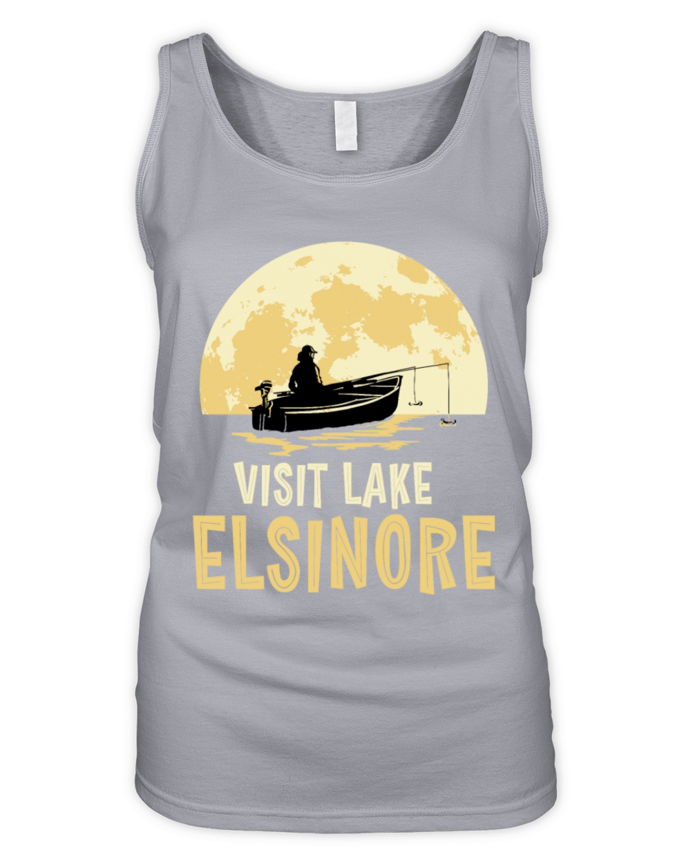 California VISIT LAKE ELSINORE Fishing Fisherman Organic Women's Tank Top
