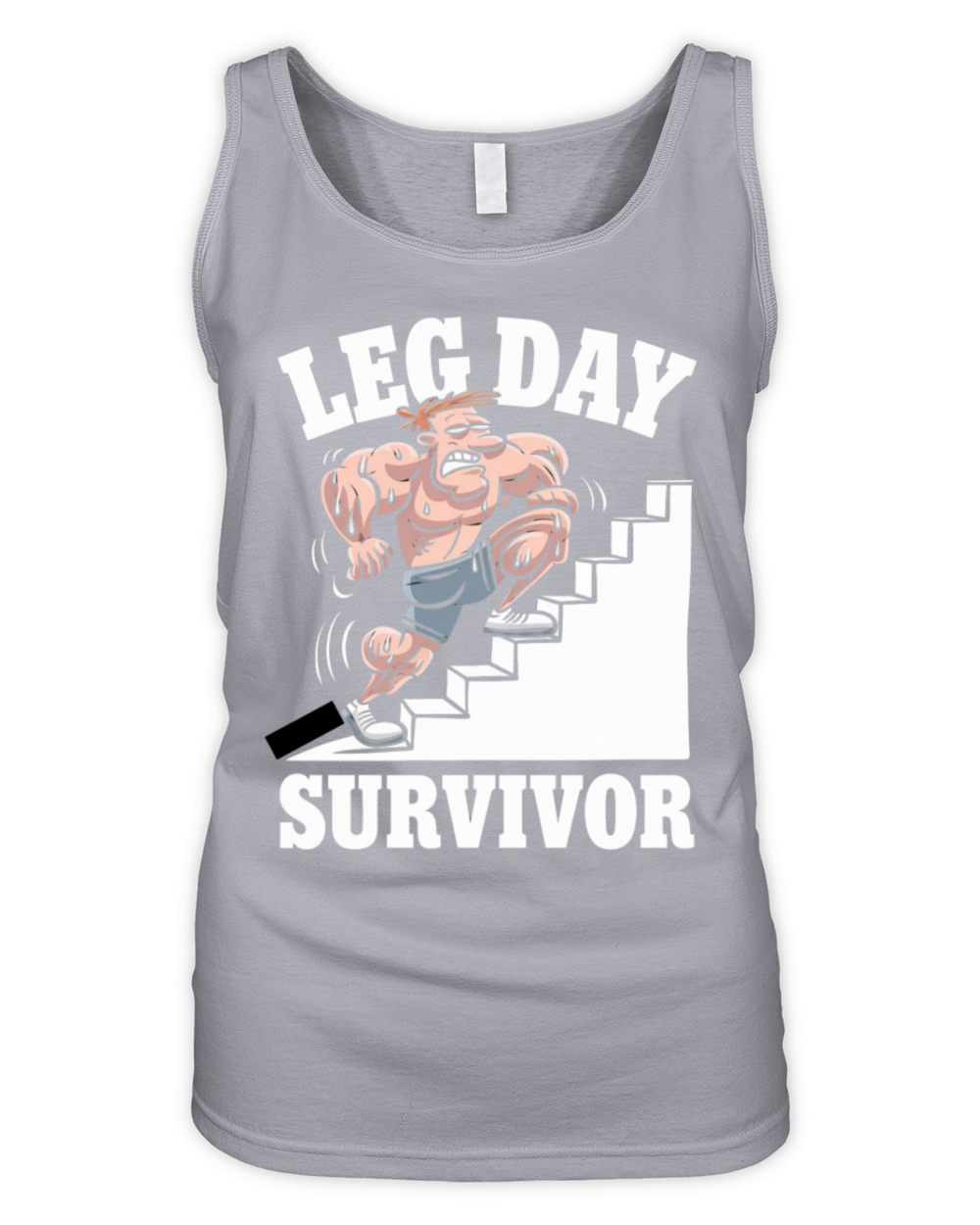 Leg Day Survivor - Funny Gym Shirt Organic Women's Tank Top