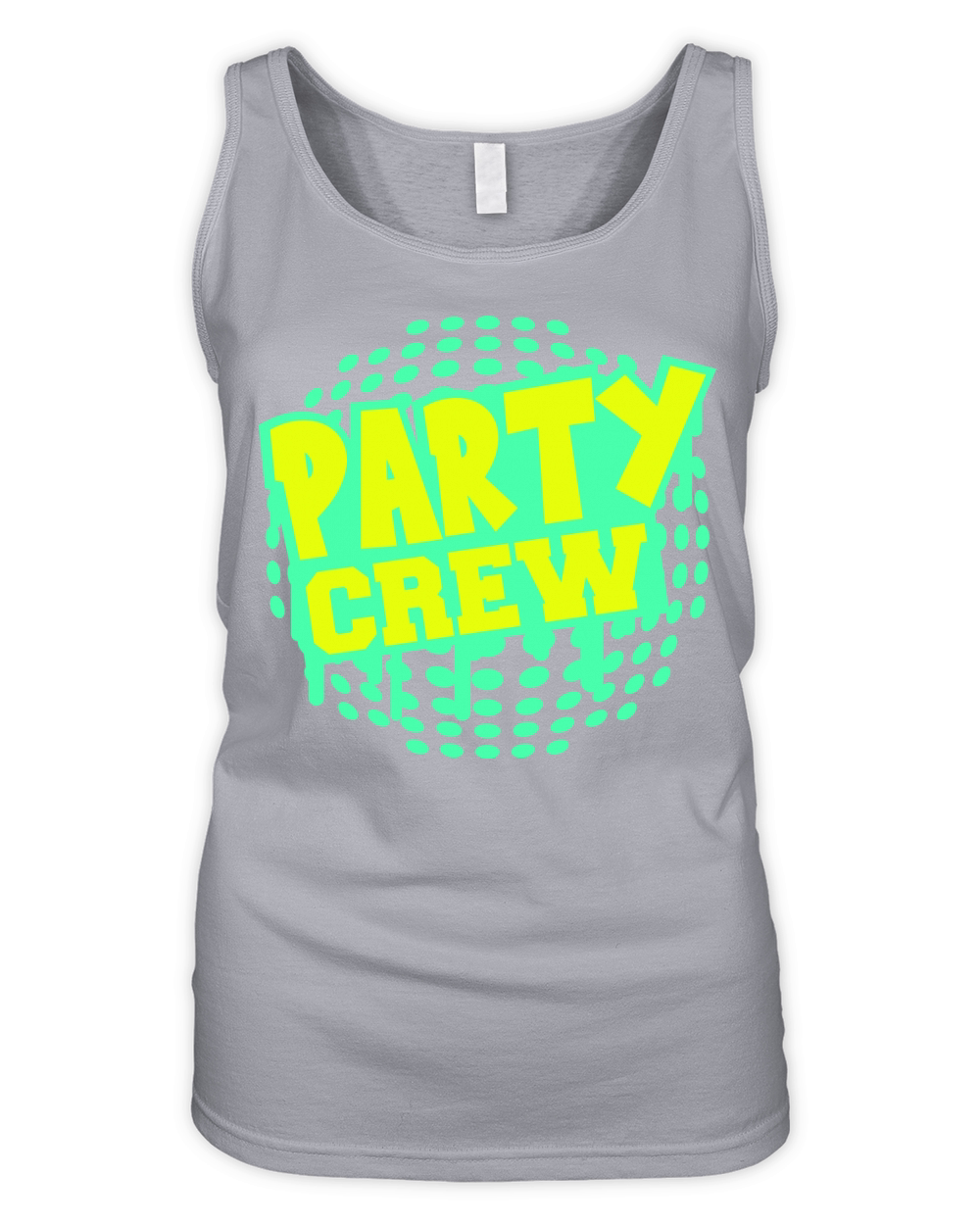 Party Crew Team Fun Friends Group Member Text Logo Organic Women's Tank Top