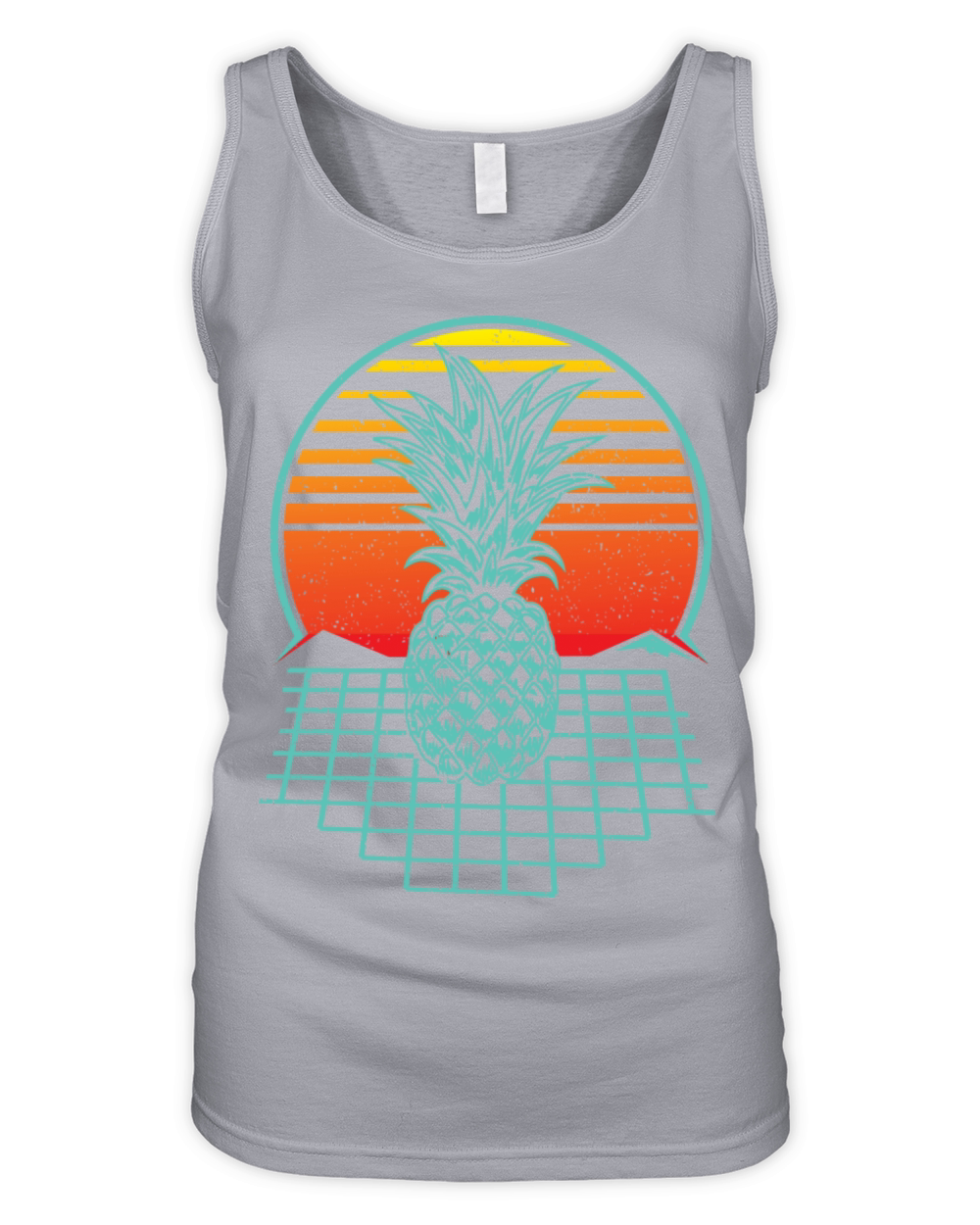 Pineapple Fruit Retro Vintage 80s Style Gift 01 Organic Women's Tank Top