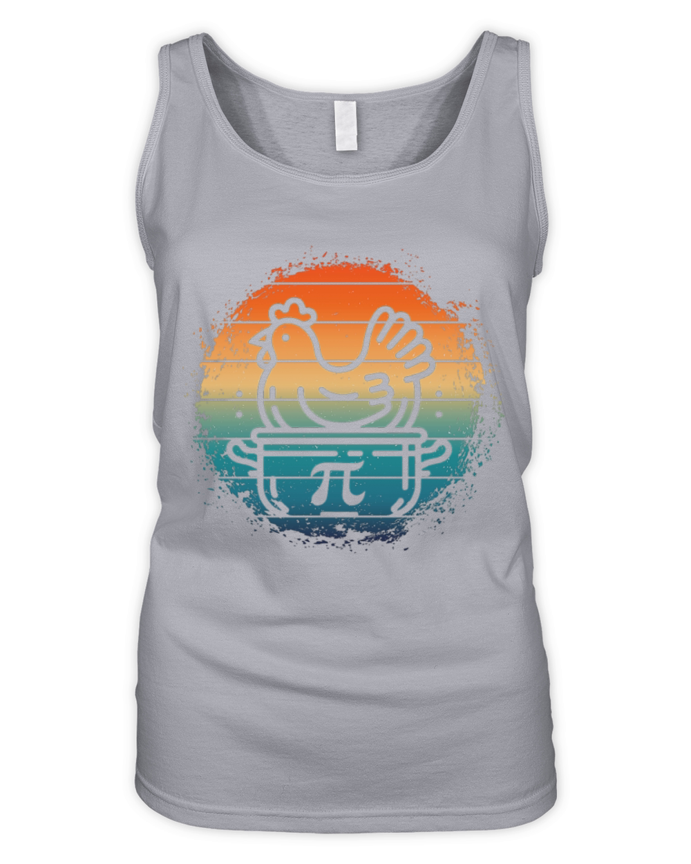 Vintage Chicken Pot Pie Happy Math Pi Geometry Organic Women's Tank Top