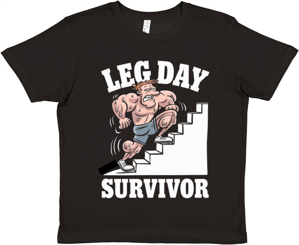 Leg Day Survivor - Funny Gym Shirt Premium Kids Crewneck T-shirt