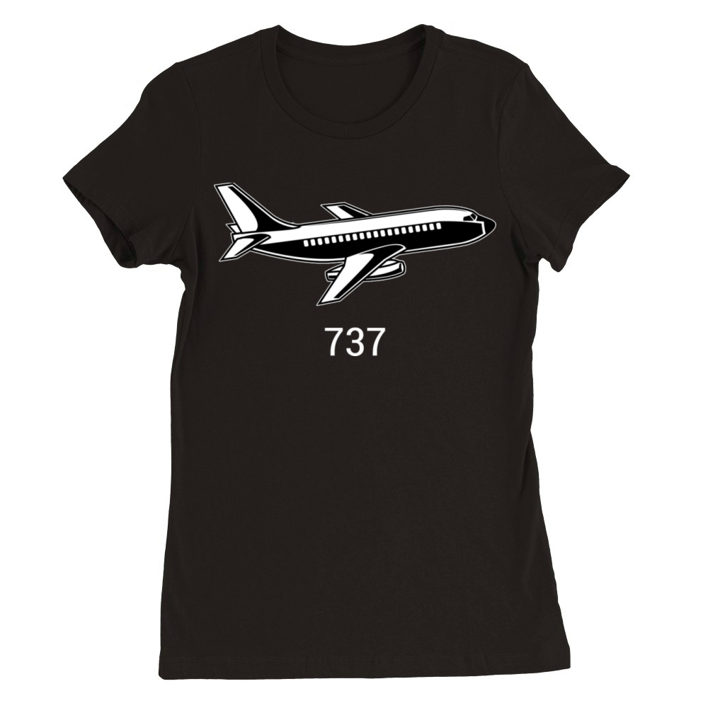 737 Aircraft Premium Womens Crewneck T-shirt