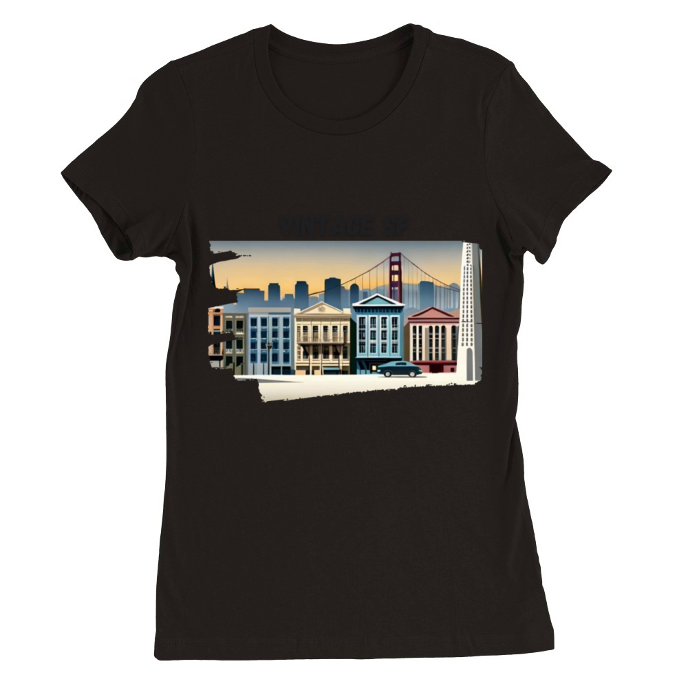 Vintage SAN FRANCISCO Premium Womens Crewneck T-shirt