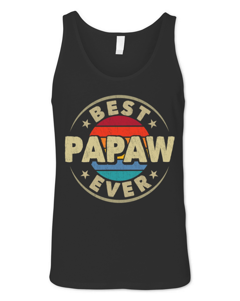 Best Papaw Ever Retro Vintage Grandpa Fathers Day Unisex Jersey Tank