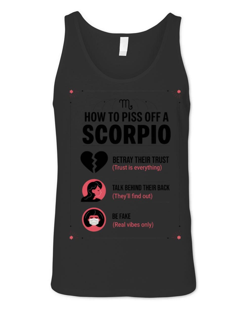 How to Piss Off a Scorpio Funny Scorpio Guide Unisex Jersey Tank