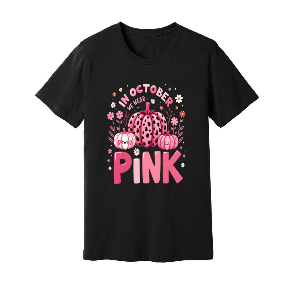 Breast Cancer Pink Awareness Design Unisex Jersey Tee