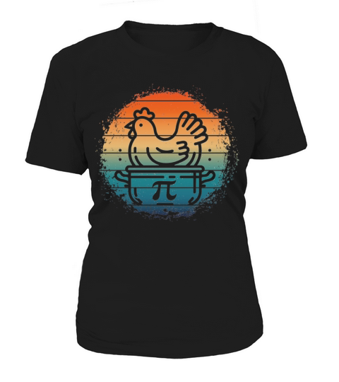 Vintage Chicken Pot Pie Happy Math Pi Geometry Women's T-Shirt