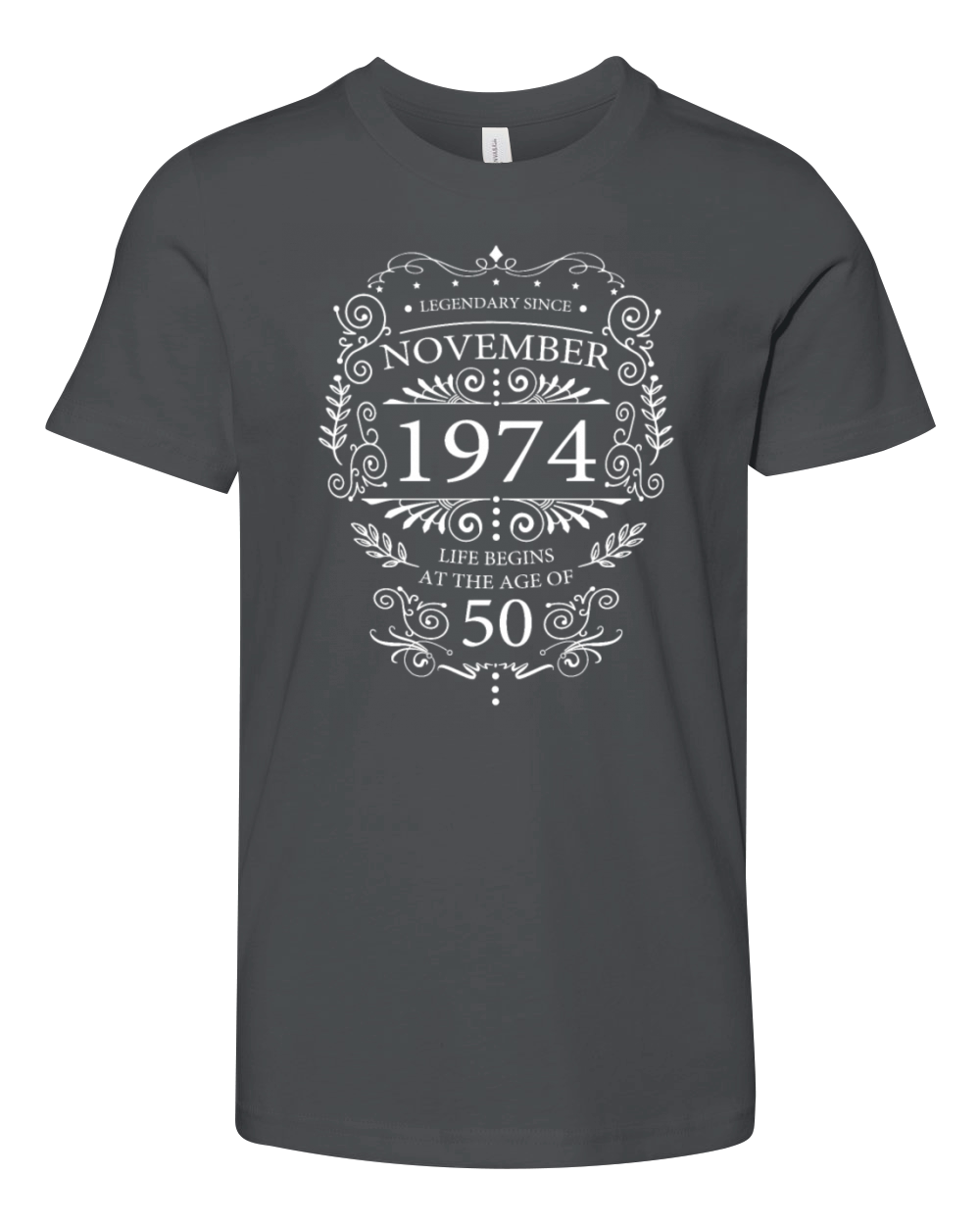 Legendary since 1974 50th birthday vintage look Youth Unisex Jersey Tee