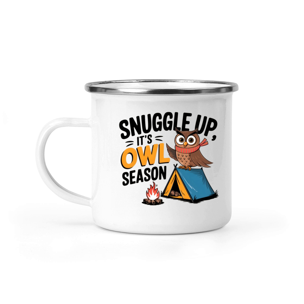 Camping Animal Owl Funny T-shirt Design Camping Mug