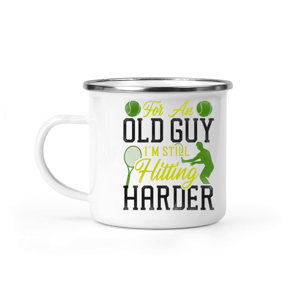 Funny Tennis Player Racket Grandpa Camping Mug