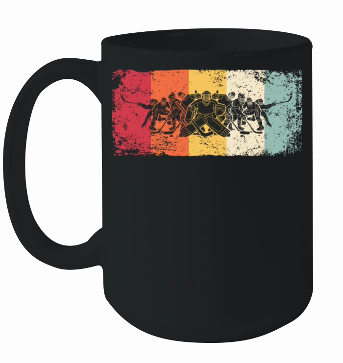 Ice Hockey Player Vintage Ice Hockey Ceramic Mug