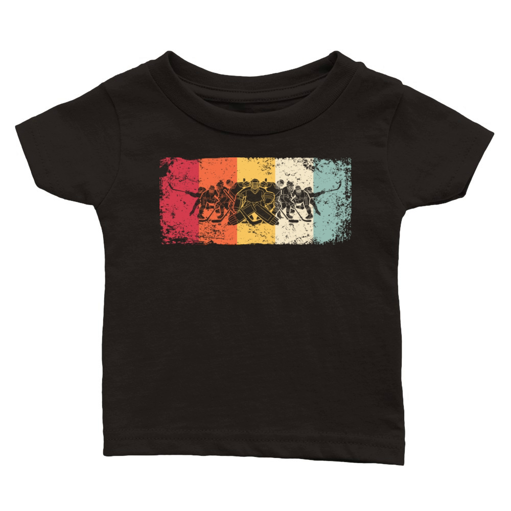 Ice Hockey Player Vintage Ice Hockey Classic Baby Crewneck T-shirt