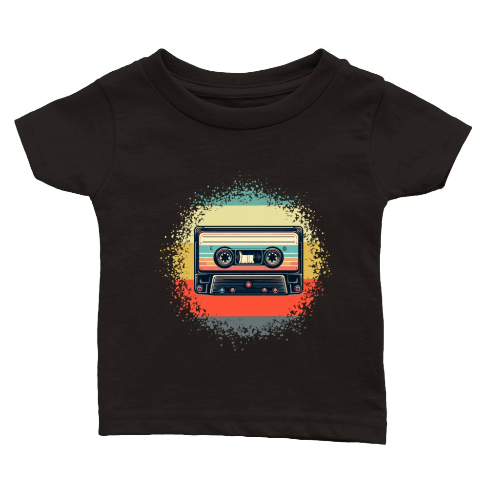 Retro Cassete Tape Vintage 70s and 80s Classic Baby Crewneck T-shirt