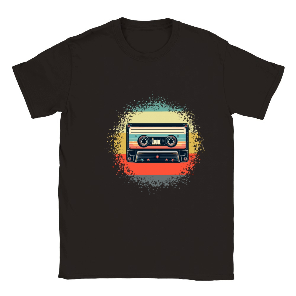 Retro Cassete Tape Vintage 70s and 80s Classic Kids Crewneck T-shirt