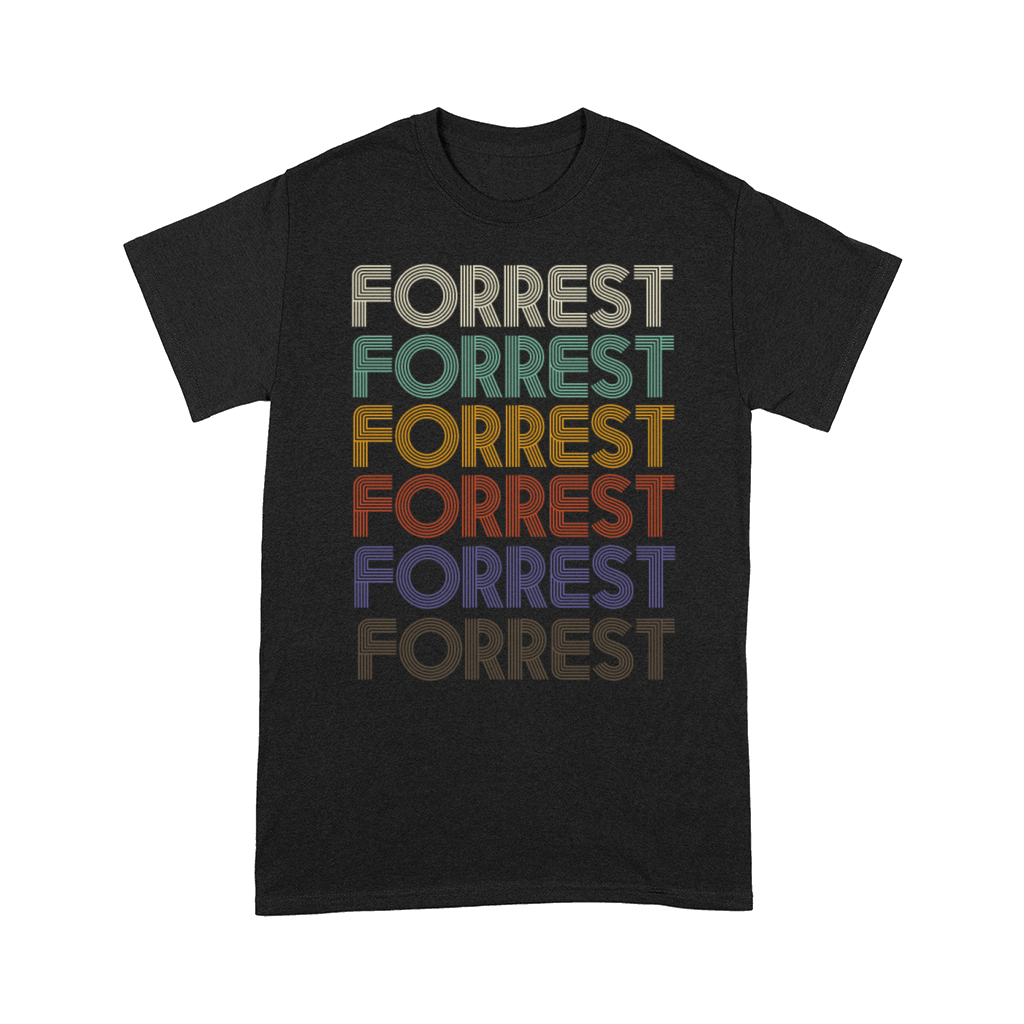 FORREST First Name Retro Pattern Vintage Stylet Comfort T-shirt
