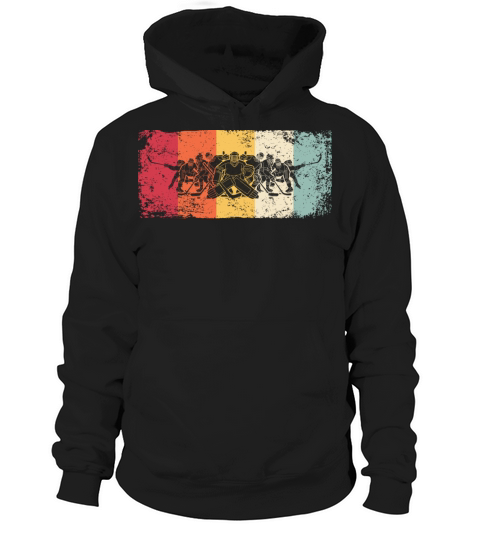 Ice Hockey Player Vintage Ice Hockey Hoodie Unisex