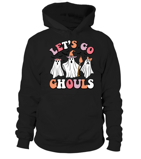 Lets Go Ghouls Spooky Season Vintage Halloween Hoodie Unisex