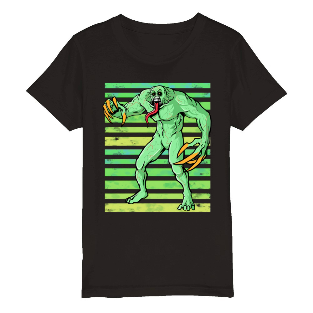 Halloween monsters vintage Organic Kids Crewneck T-shirt