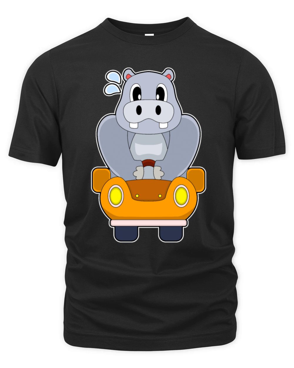 Hippo Car Organic Unisex T-shirt