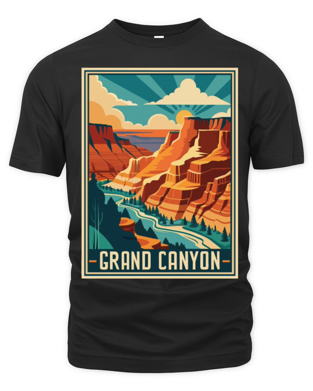 Vintage Grand Canyon National Park Organic Unisex T-shirt